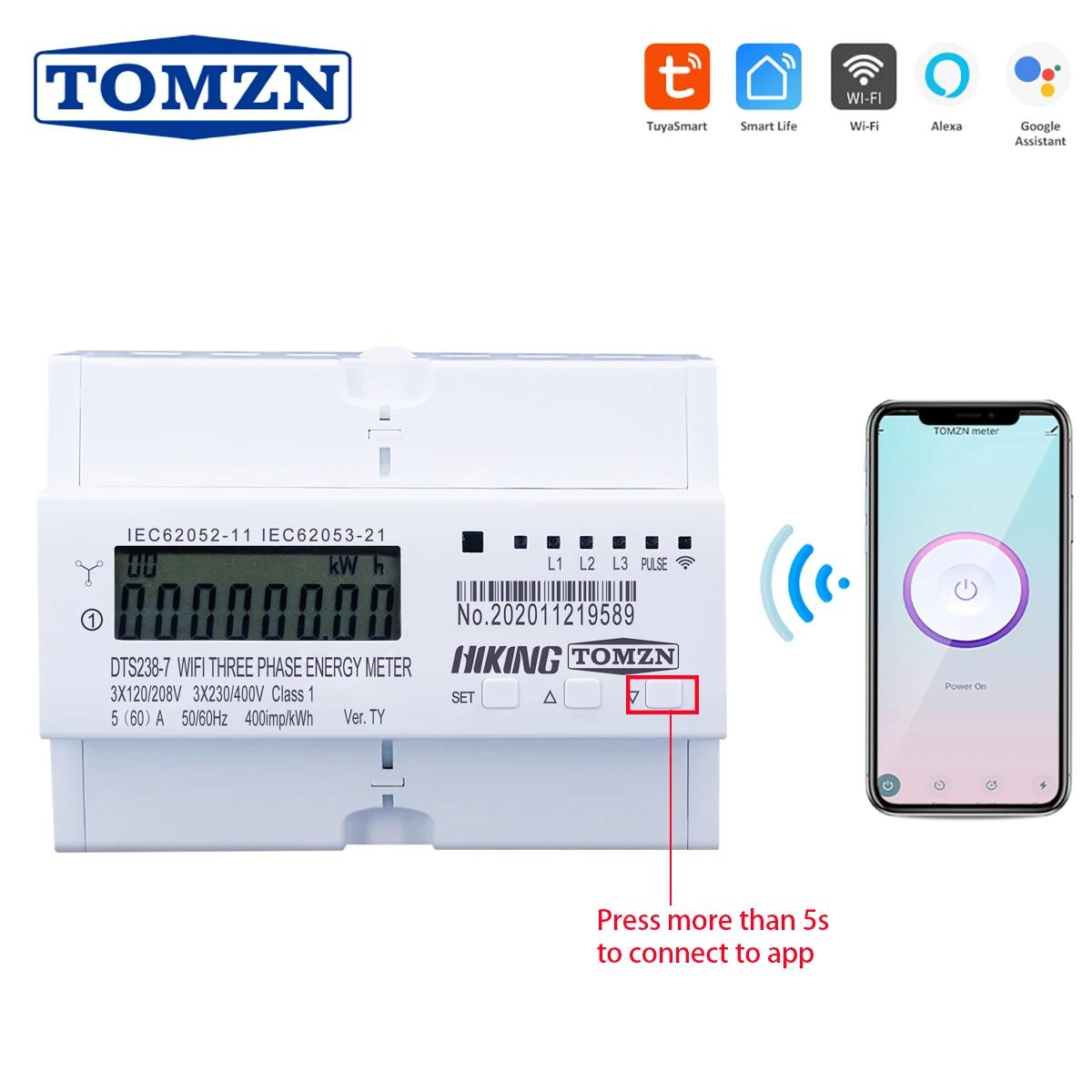Tuya 3 ܰ   WIFI Ʈ   Ÿ̸  Һ  kWh  ° 3*120V 3*220V 3*230V 50/60Hz